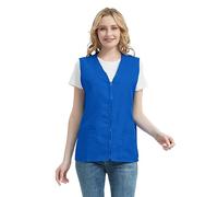 TopTie Chaleco Trabajo Uniforme de Camarero Chaleco de Voluntario para Mujer y Hombre Adulto Azul real XL