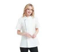 TopTie Chaquetilla Cocinero Mujer Manga Corta para Hostelería