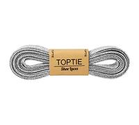 TopTie Cordones planos metálicos de lurex Cordones de moda de Bling Silver 45 Inch