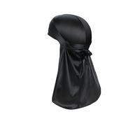 TOPTIE Durag de Seda Transpirable Gorro Bandanas Piratas Pañuelos de Cabeza larga cola correas anchas para la cabeza Cubre Nucas Suave para 360 Ondas Decoración Diaria Hip Hop Talla única