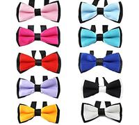 TopTie Paquete de 10 Collar de Pajarita de Perro, Corbatas Ajustable de Mascota, Pajaritas de Lazo para Gato, Accesorio Festivo de Mascota, Mezcla de 10 Estilos, Serie I
