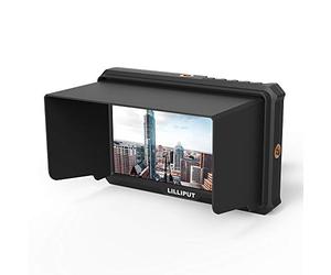 TOPTOO LILLIPUT A5 5 Pulgadas de cámara IPS Top-Broad Monitor para videocámara Full HD 4K y DSLR con 1920x1080 Alta resolución 1000: 1 Aplicación de Contraste para Tomar Fotos y Hacer películas