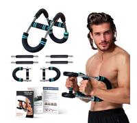 TOPtoper Twister - Entrenador de brazos ajustable para pecho (70-150 libras), barra de giro portátil con diseño desmontable, ejercicios de fitness en cualquier lugar Gorilla Grip