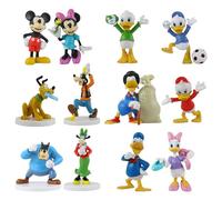 Toptoys2u Bargain Bundles Figuras 3D de Mickey Mouse y sus amigos, figuras en miniatura coleccionables muy detalladas perfectas para decoración de tartas (juego de 12)
