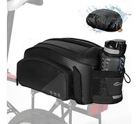 toptrek Bolsa portaequipaje para bicicleta, 12 l | Reflectante Alforja Portaequipajes Trasero, Multifuncional 3 en 1 Alforjas Portaequipajes con Protector de lluvia