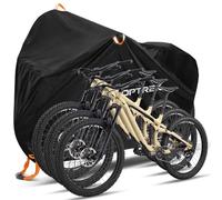 TopTrek Funda para 3 bicicletas, resistente al agua, tela Oxford 210D, exterior, 220 x 120 x 110 cm, lona de con ojales, protección solar, resistente