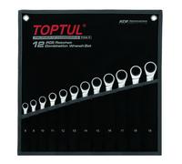 TOPTUL GPAQ1202 Juego de llaves poligonales y boca de trinquete