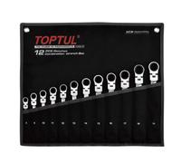 TOPTUL GPAQ1204 Juego de llaves poligonales y boca de trinquete