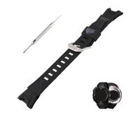 Topuly Correa de reloj de resina de 27 mm de repuesto para Casio Protrek Pro trek PRG-110C PRG-110Y PRW-1300 PRW-1300Y PAW-1300 PAW-1300 correa accesorios para hombres y mujeres (negro)