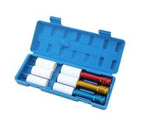 TOPWAY 1/2" Juego de Vasos de Impacto con Protectores para Llantas de Aluminio 17, 19, 21mm, con 3 Manguito de Plástico, Acero al Cromo Molibdeno, para Atornillador de Impacto