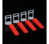 TOPWAY 400 Piezas Sistema de Nivelación de Azulejos 1,5mm, 300 x Niveladores Azulejos Clips Espaciadores Altura 30mm + 100 x Cuñas Reutilizables para Nivelación de Piso