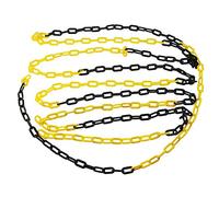 TOPWAY Barrera de Cadena de Plástico 25 Metros, 6mm x 25m Alta Visibilidad Negra y Amarillo para Advertencia Seguridad Espacio de Estacionamiento, Control de Multitudes, Tráfico 363083
