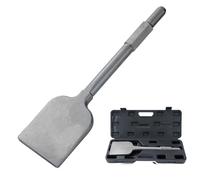 TOPWAY Cincel de Pala de Arcilla para Martillo Demoledor PH65 95A, Mango Hexagonal 1-1/8", 440 x 136mm, con Estuche de Plástico 121152