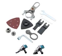 TOPWAY Herramienta Oscilante Adaptador Multiherramienta Eléctrica, Kit de Adaptador de Hoja de Sierra y Papel de Lija Triangular para Madera, Pared, Lijado, Pulido y Esmerilado