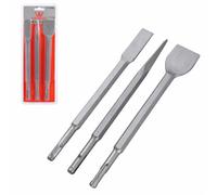 TOPWAY Juego de 3 cinceles SDS Plus de 250 mm - Cinceles planos, de azulejos, puntiagudos (20, 40 mm y punta) para uso universal 121690