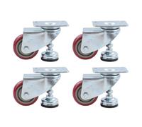 TOPWAY Juego de 4 Ruedas pivotantes para Mueble 75mm Capacidad Máx 210kg Ruedas Niveladoras Giratorias para el Hogar y la Industria