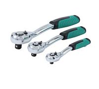 TOPWAY Juego de mangos de trinquete de 72 dientes, 3 piezas 1/2 ", 3/8" y 1/4 "