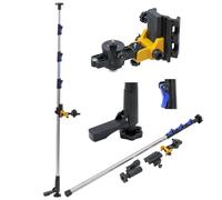 TOPWAY Nivel Láser con Poste Telescópico 3.7M, Acero Inox, Base Rápida, Regulable con Bolsa 311579
