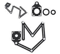 TOPWAY Regla de Medición de ángulos Herramienta de Plantilla, Aleación de Aluminio Plegable Multi Angulo Regla de Medidas para Constructor, Artesano, Carpintero, Arquitecto, Bricolaje 401022