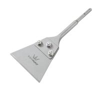 TOPWAY Raspador de piso SDS Plus de 5 pulgadas, 260 mm x 125 mm, para quitar baldosas, adhesivo para pisos, alfombras, linóleo, madera contrachapada, mortero fino y superficies de pared