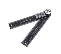 TOPWAY Transportador de Ángulos Digital 8" 200mm, 0-360° Inclinómetro Buscador de ángulo Digital Herramienta de Medición con Pantalla LCD para Ingeniería Carpintería Construcción 401004