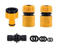 Topways® Juego de conectores de manguera de jardín, incluye conector rápido de extremo de manguera, conector de tope de agua, conector de grifo 2 en 1, conector de presión doble macho