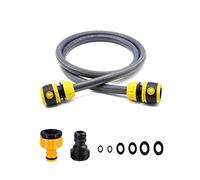 Topways Juego de conexión de manguera para carrete de manguera de jardín, kit de conexión de manguera de plástico que incluye rosca macho de 3/4 pulgadas, adaptador de grifo 2 en 1, adaptador de