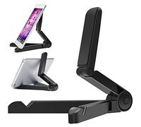 Topways® Multi-ángulo Ajustable Negro Universal portátil Plegable plástico Soporte para iPad Mini Air, Samsung Galaxy Tab Todos los demás 7-10 Pulgadas Tablet PC (Negro)