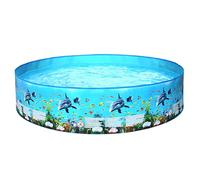 TOPWAYS Piscina de verano para niños - Piscina infantil rectangular no inflable - 183 x 38 cm - 15 galones - para niños y bebés