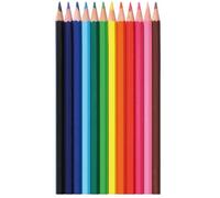 Topwrite Lote de 12 lápices de colores de madera de 17,6 cm, Multicolor
