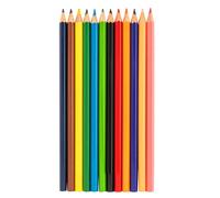 Topwrite Lote de 12 lápices de colores variados con sacapuntas, Multicolor