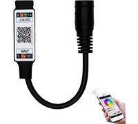 TOPXCDZ Mini controlador RGB Bluetooth DC 5V 12V 24V Black Music BT Smart APP Controller Control de tira de luz para tira LED RGB