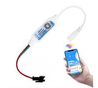 TOPXCDZ Mini música controlador bluetooth dc5V-24V sp621e ws2812b controlador ws2812 ws2811 piexls direccionable led tira luz ios android (Bluetooth DC controlador, 1 unid.)