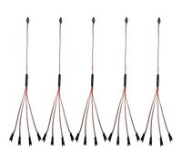 TOPXCDZ SM - Cable divisor de extensión para conector JST macho a hembra (30 cm, 3 pines, WS2811, WS2812B, SK6812, 5 unidades, cable de 30 cm, cable 1 a 4)
