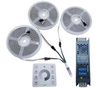 TOPXCDZ Tira de luces LED DC24 WS2811 SMD2835 de 30 m de agua que fluye para carreras de caballos, píxeles direccionables, flexible, lineal (blanco frío, 3 tiras de 10 m + controlador + potencia)