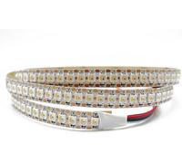TOPXCDZ Tira de luces Led SK6812 RGBW de 5V 4 en 1 Similar WS2812B 30 60 144 LEDs direccionable Individual luces Led RGBWW IP30 65 67 (White Pcb Ip30 Rgbw, 1M 144LED/M)