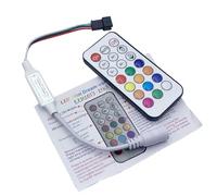 TOPXCDZ WS2812 WS2811 - Controlador de luces LED RF 21 Key Remote Wireless 350 + efecto sueño 4 pines SM JST RGB IC LED tira de luz DC5-24V (3 pines para WS2811 WS2812B)