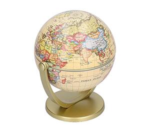 Topyond 10cm Mini Globo Antiguo, globo terráqueo niños, Mapamundi, Decoración Educativa para Escritorio