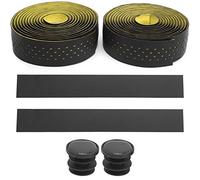 Topyond Cinta para manillar de bicicleta, 1 par de cinta para manillar de bicicletas de carretera con textura antideslizante, cinta para barra de bicicletas, accesorio para ciclism (Negro Amarillo)