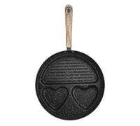 Topyond Egg Frying Pan, Nonstick Divided Grill Pan, 3-Section Versatile Breakfast Grilling Pan Skillet,Steak Griddle Pan for Any Kitchen and Cooktop (1)