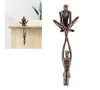 Topyond Escultura Abstracta de Amantes, Adorno de Pareja Abstracta en Resina, Figura Decorativa, Estatua para Hogar Moderno Sala Biblioteca Escritorio, Altura 22 cm