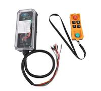 Topyond Industrial Wireless Crane Remote Control, AC220V 6 Button 4 Way Single Handle for Industrial Electric Hoist Bridge Truck Crane