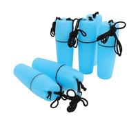 Topyond Kayak Container Bottle ABS Waterproof Portable Kayak Sealed Bottle Dry Canister with Hook Rope for Diving Snorkeling Surfing Kayaking Boating 6 PCS (Blue)