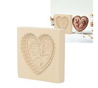 Topyond Molde De Madera Para Galletas, Molde Para Pastel De Luna, Juego De Moldes Para Pasteles, Molde Para Pasteles, Cortador De Galletas Con Sello De Prensa Tallado Para Cocina Casera(amor rosa)