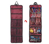 Topyond Outdoor Climbing Equipment Storage Bag Waterproof Nylon Design with Hang Feature for Mountaineering,Purple Red Color for Climbers and Outdoor