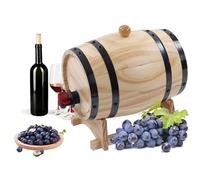 Topyond Pino De Vino, Barril De Bourbon De Madera, Barriles De Envejecimiento De Pino De Vino De Elaboración Propia, Barriles De Cerveza Para Bar, Catering, Tienda De Barbacoas Y Amantes del Vino(5L)