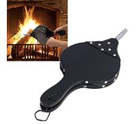 Topyond Soplador de chimenea de madera hecho a mano, resistente al humo, soplador de aire manual, fácil de usar, herramientas de chimenea, accesorios para camping, barbacoa
