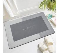 Topzywlc Alfombrilla de baño absorbente antideslizante antimoho 45 x 70 cm, secado rápido, alfombra mágica para baño, bañera, dormitorio, cocina, inodoro, puerta, mesa de lavado (gris claro