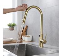 Toque el grifo de la cocina, grifo de cocina con pulverizador de pulverización, sensor inteligente facucet de acero inoxidable, grifo del fregadero de la cocina con pantalla de temperatura, grifo de