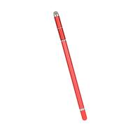 Toque la Aguja Capacitiva, Pluma de Escritura a Mano de Fibra óptica 4 en 1 para Tableta y Teléfono Móvil (Rojo)
